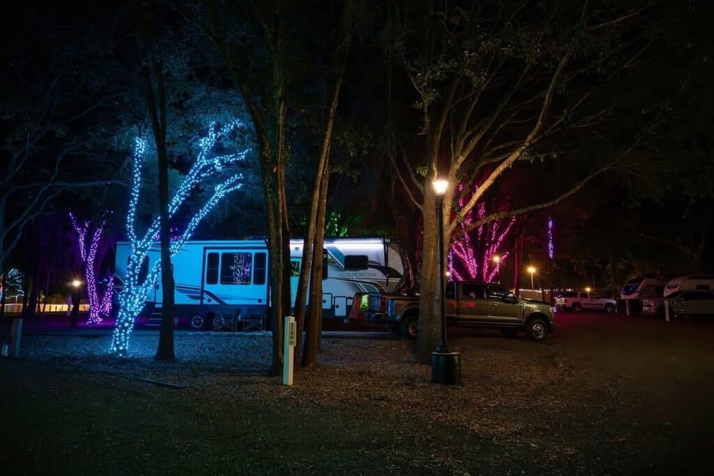 Full Hookup Campsite at Yuletide RV Park in Madisonville, TX