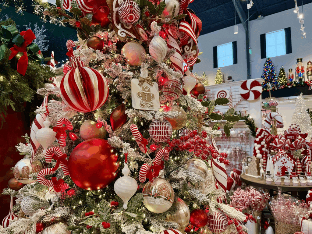 Interior of Madisonville Christmas Company in Madisonville, TX.